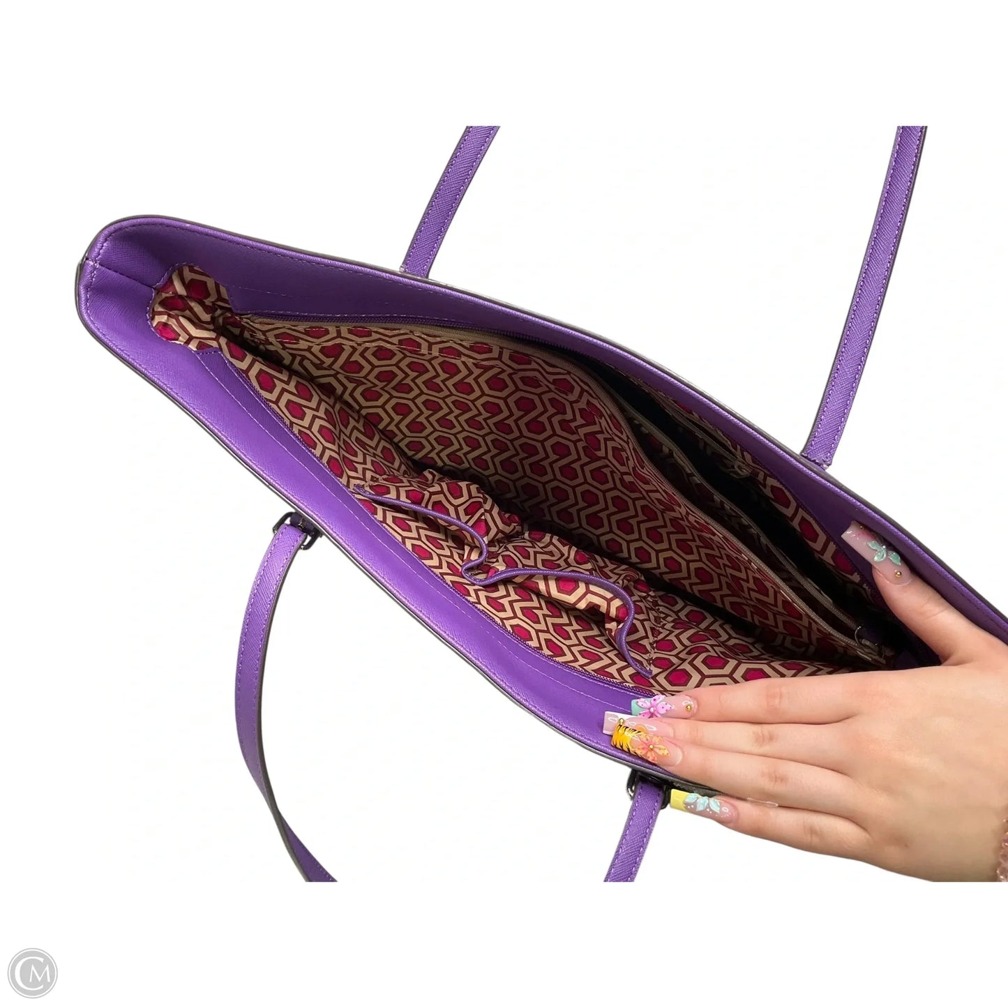 Handbag Leather By Nine West, Size: Large