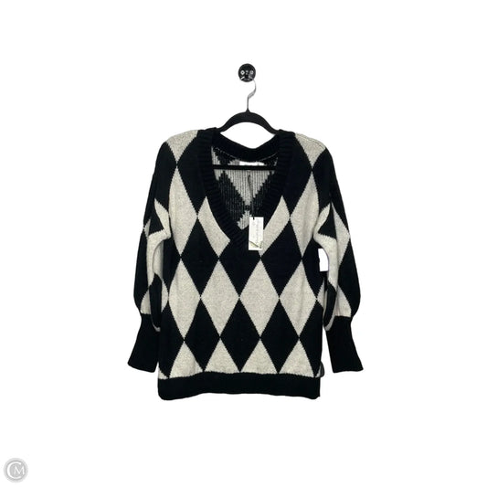Sweater By Kensie In Black & White, Size: M