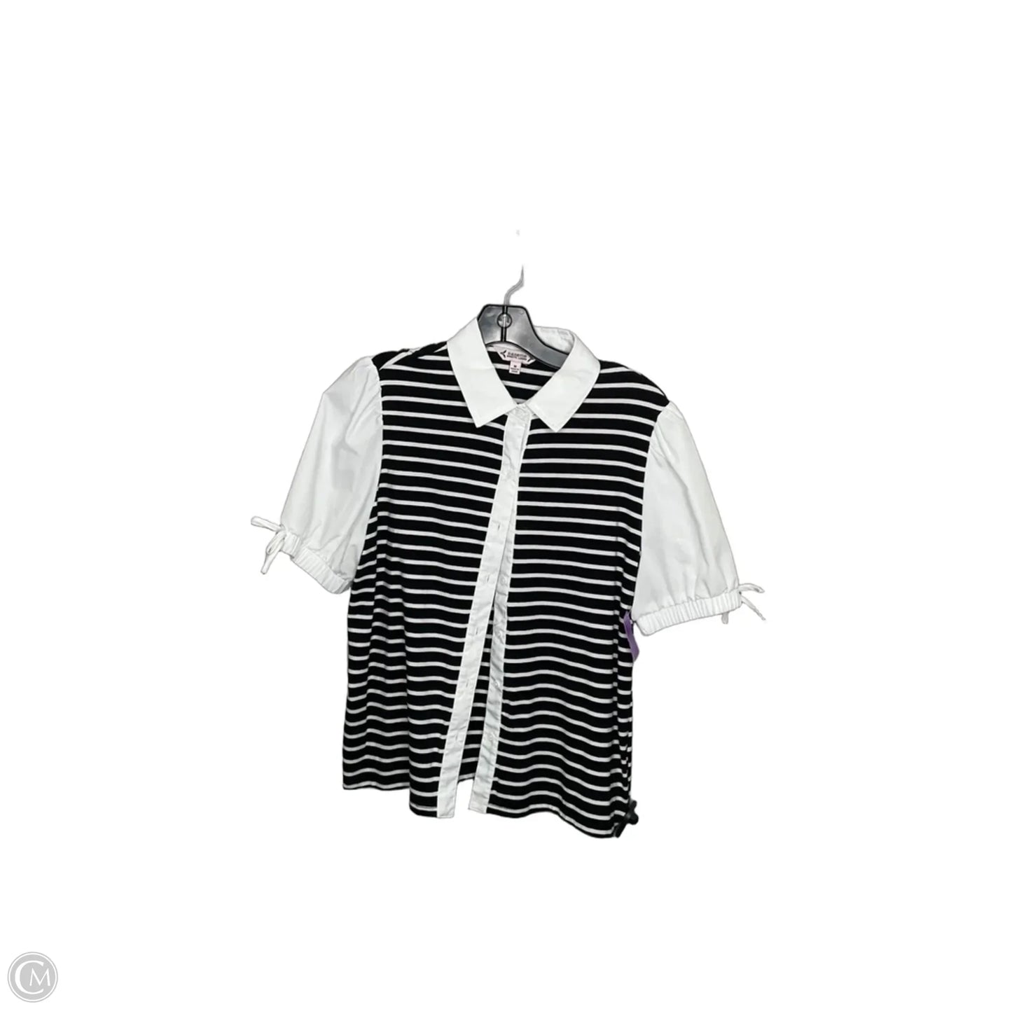 Top Short Sleeve By Nanette By Nanette Lepore In Striped Pattern, Size: M