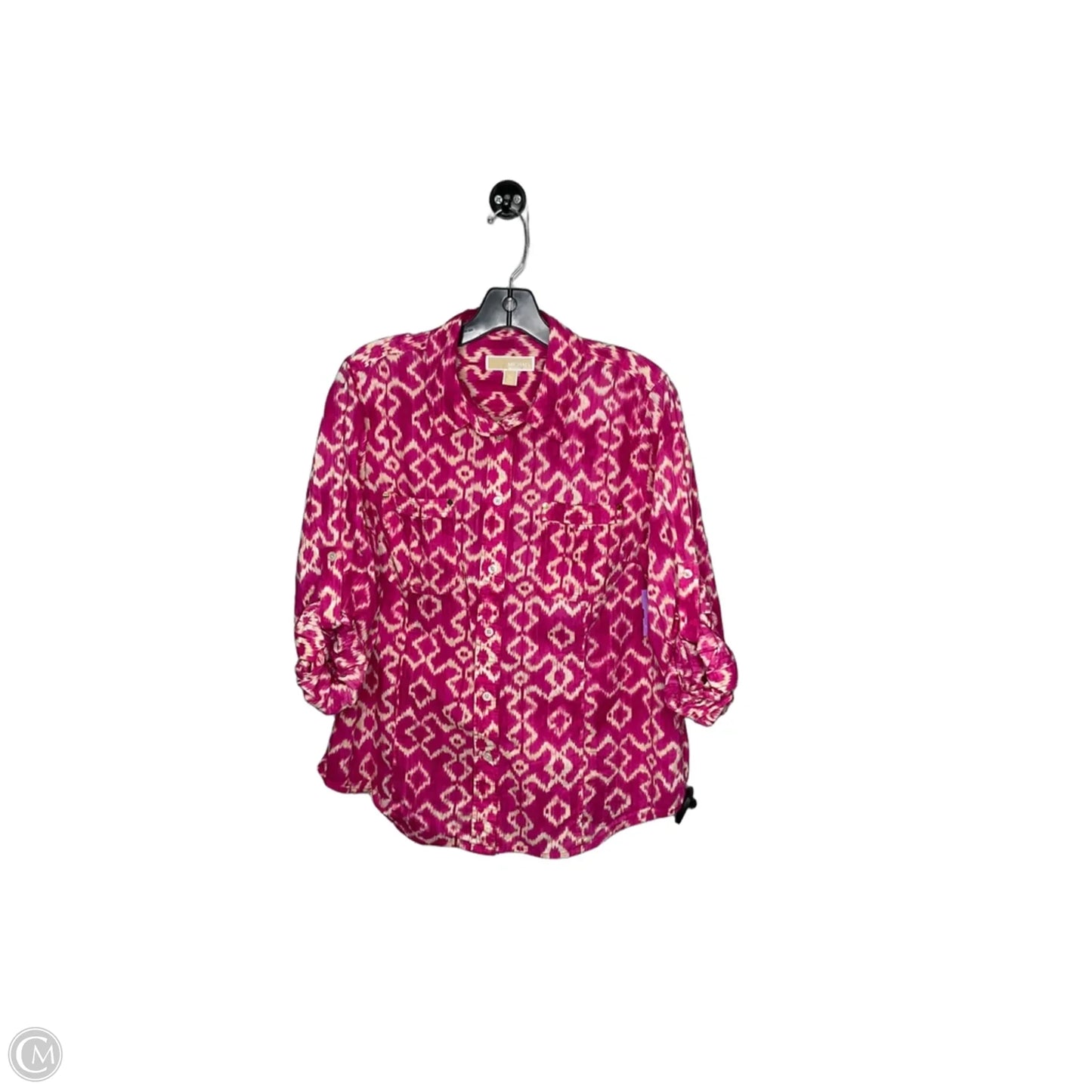 Top 3/4 Sleeve By Michael By Michael Kors In Pink, Size: Xl