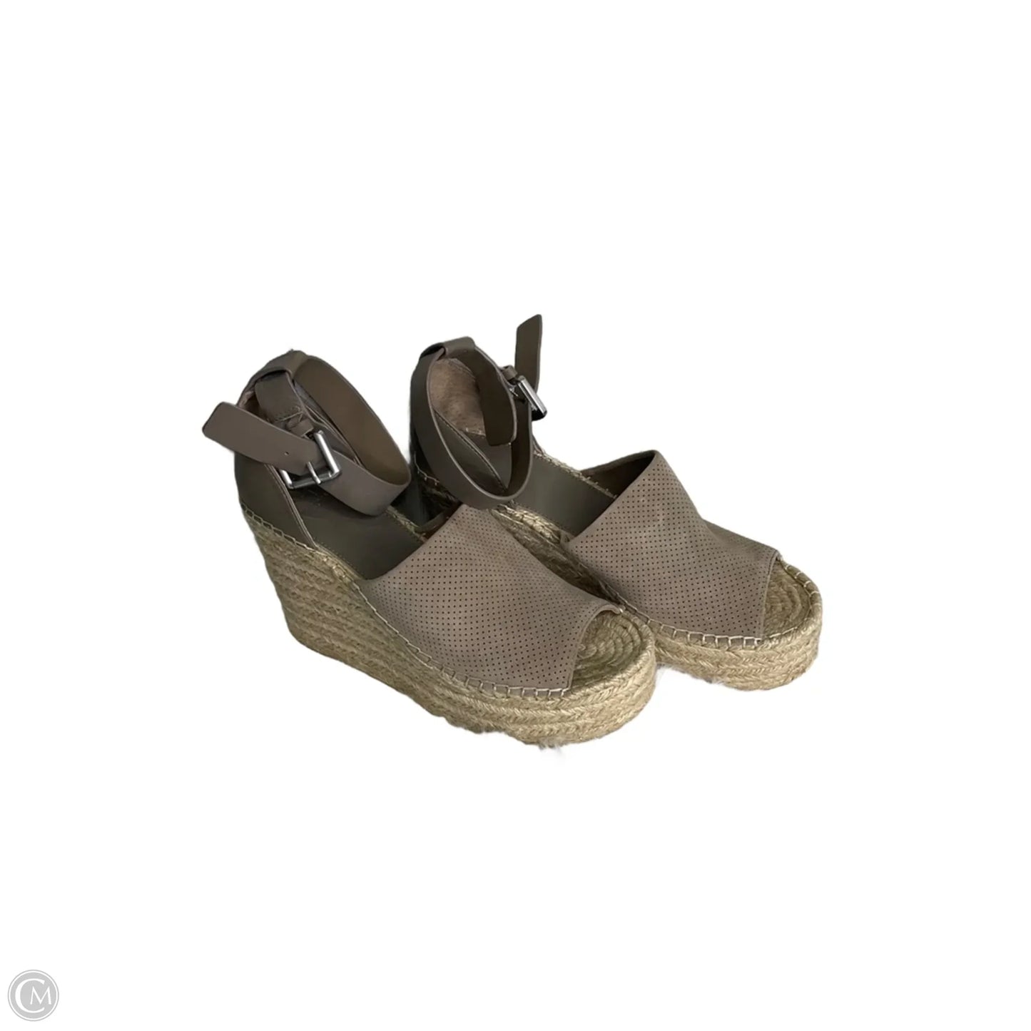Shoes Heels Wedge By Marc Fisher In Grey, Size: 9