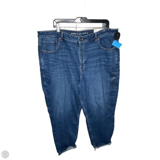 Jeans Straight By American Eagle In Blue, Size: 22