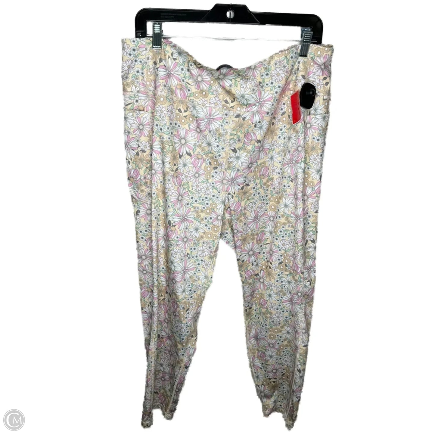 Athletic Leggings By Kensie In Floral Print, Size: 3x