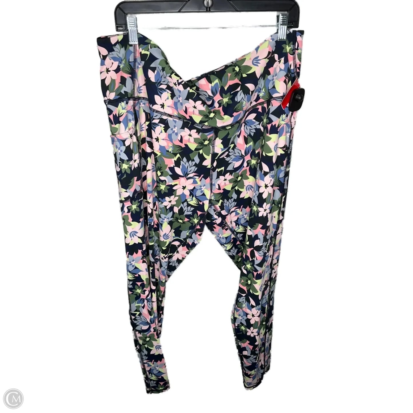 Athletic Leggings By Vera Bradley In Floral Print, Size: 3x