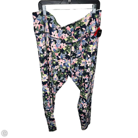 Athletic Leggings By Vera Bradley In Floral Print, Size: 3x
