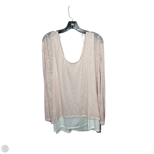 Top Long Sleeve By Deb In Pink, Size: 3x