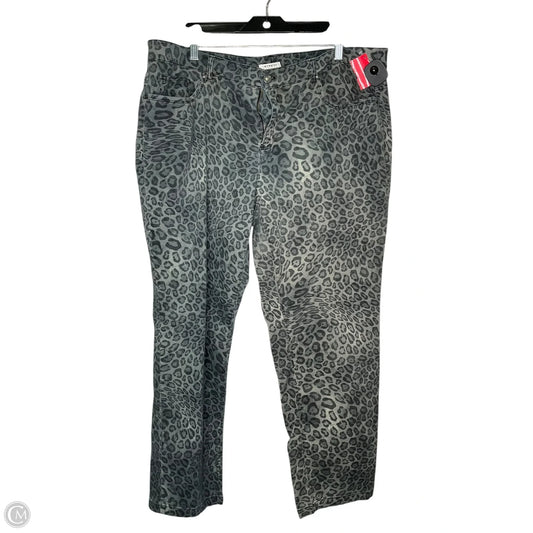 Jeans Straight By Jones New York In Animal Print, Size: 20