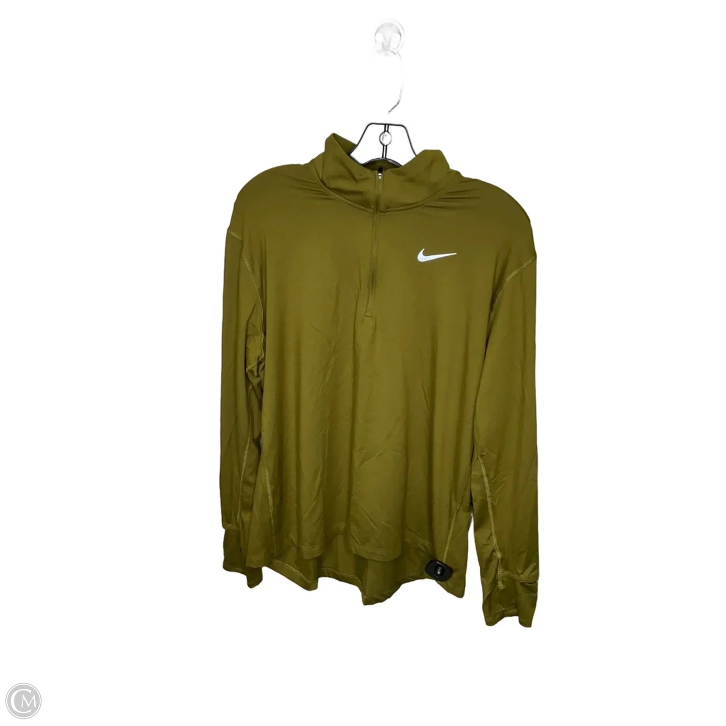 Athletic Sweatshirt Collar By Nike In Green, Size: Xl