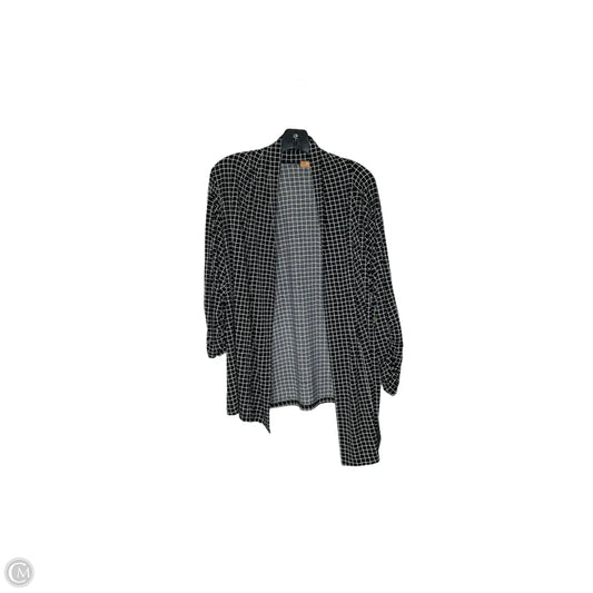 Cardigan By Ellen Tracy In Black & White, Size: 3x