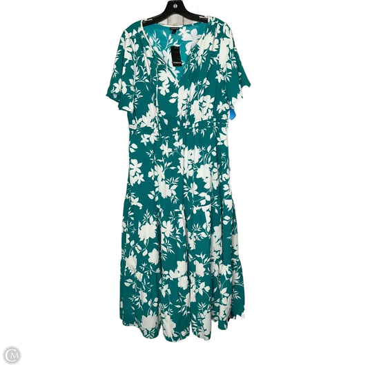 Dress Casual Midi By Torrid In Blue & White, Size: L