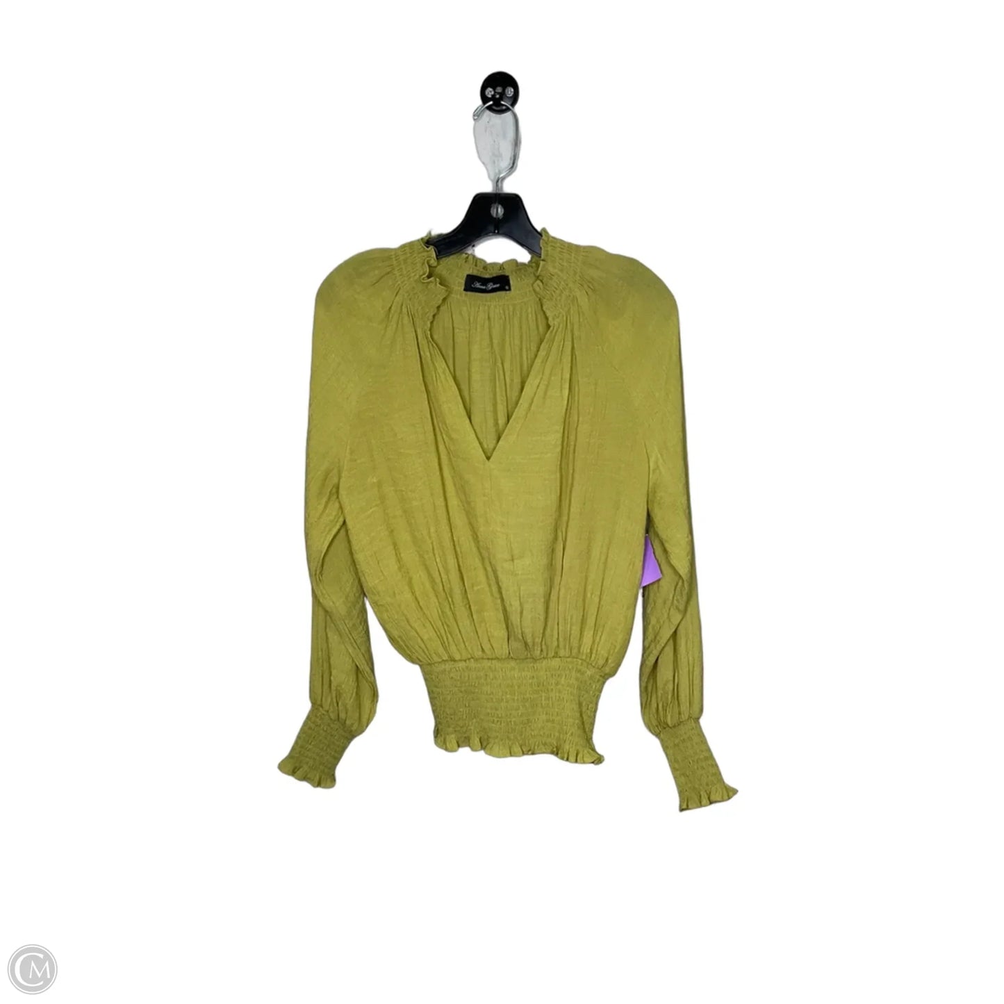 Blouse Long Sleeve By Anna Grace In Green, Size: S