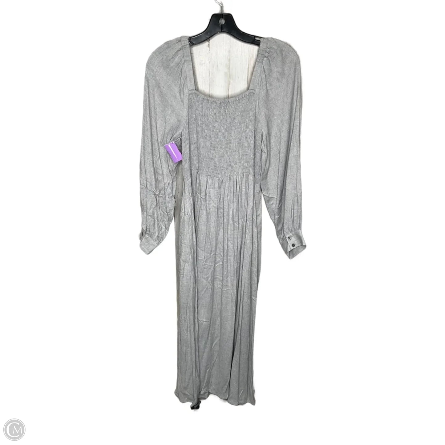 Dress Casual Midi By Madewell In Grey, Size: M