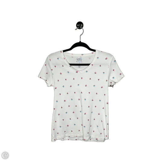Top Short Sleeve By Croft And Barrow In White, Size: S