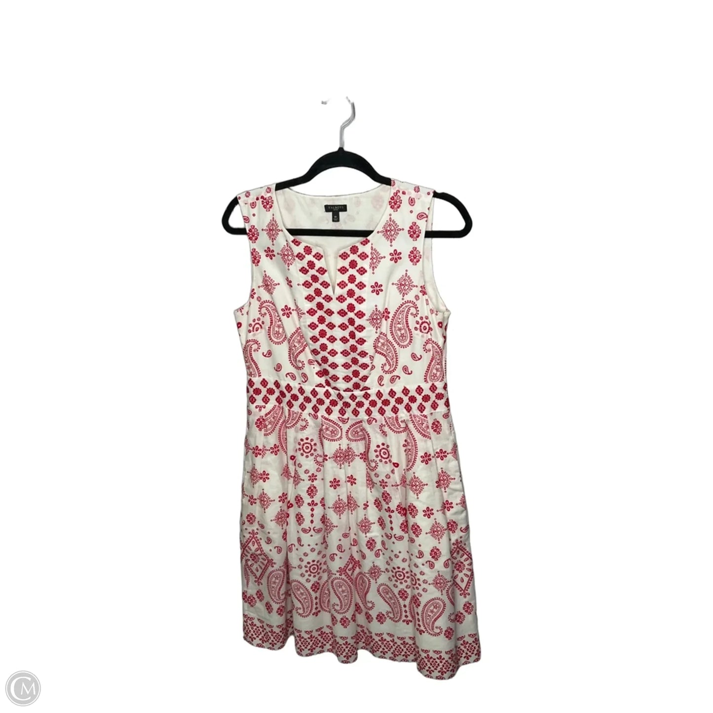 Dress Casual Midi By Talbots In Red & White, Size: 8p