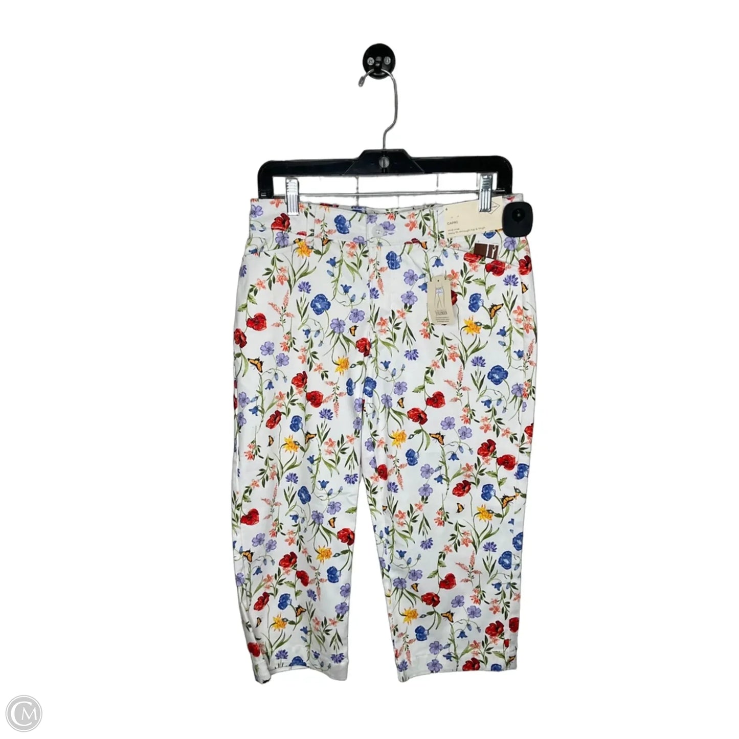 Capris By St Johns Bay In Floral Print, Size: 6