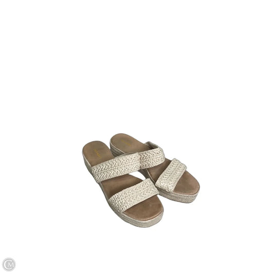 Sandals Heels Platform By Old Navy In Cream, Size: 9