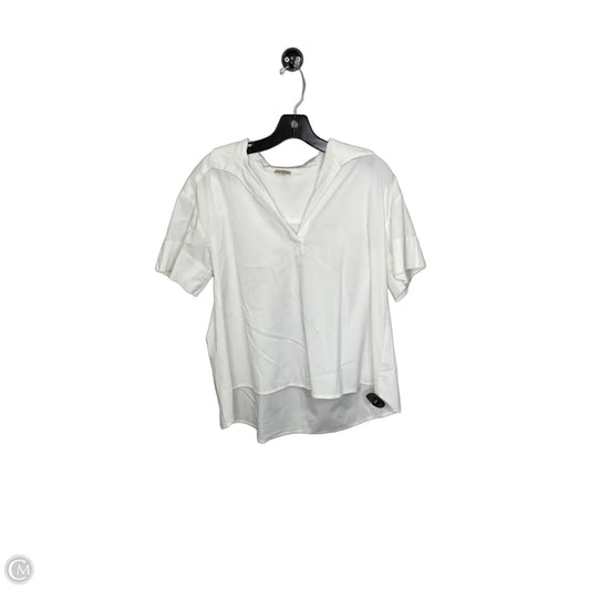 Top Short Sleeve By Cremieux In White, Size: S