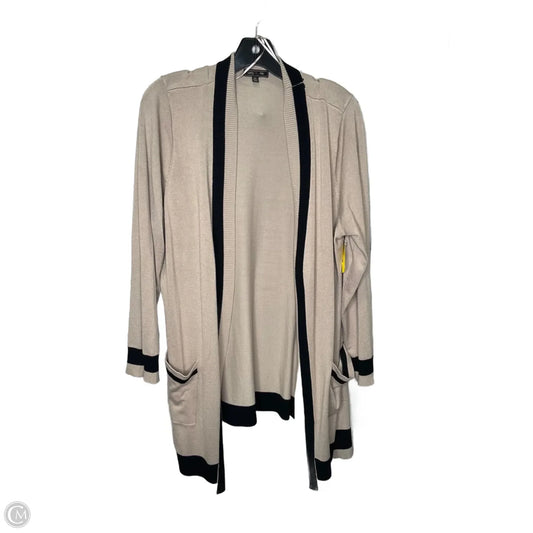 Cardigan By Clothes Mentor In Black & Cream, Size: 2x