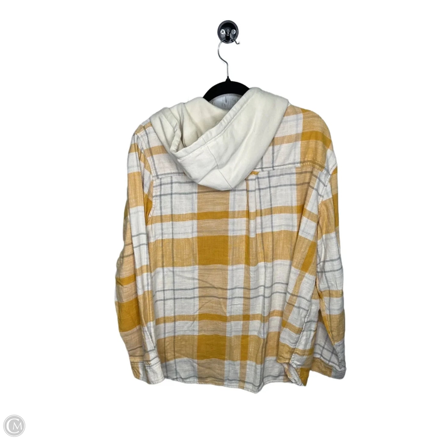 Top Long Sleeve By American Eagle In Plaid Pattern, Size: L