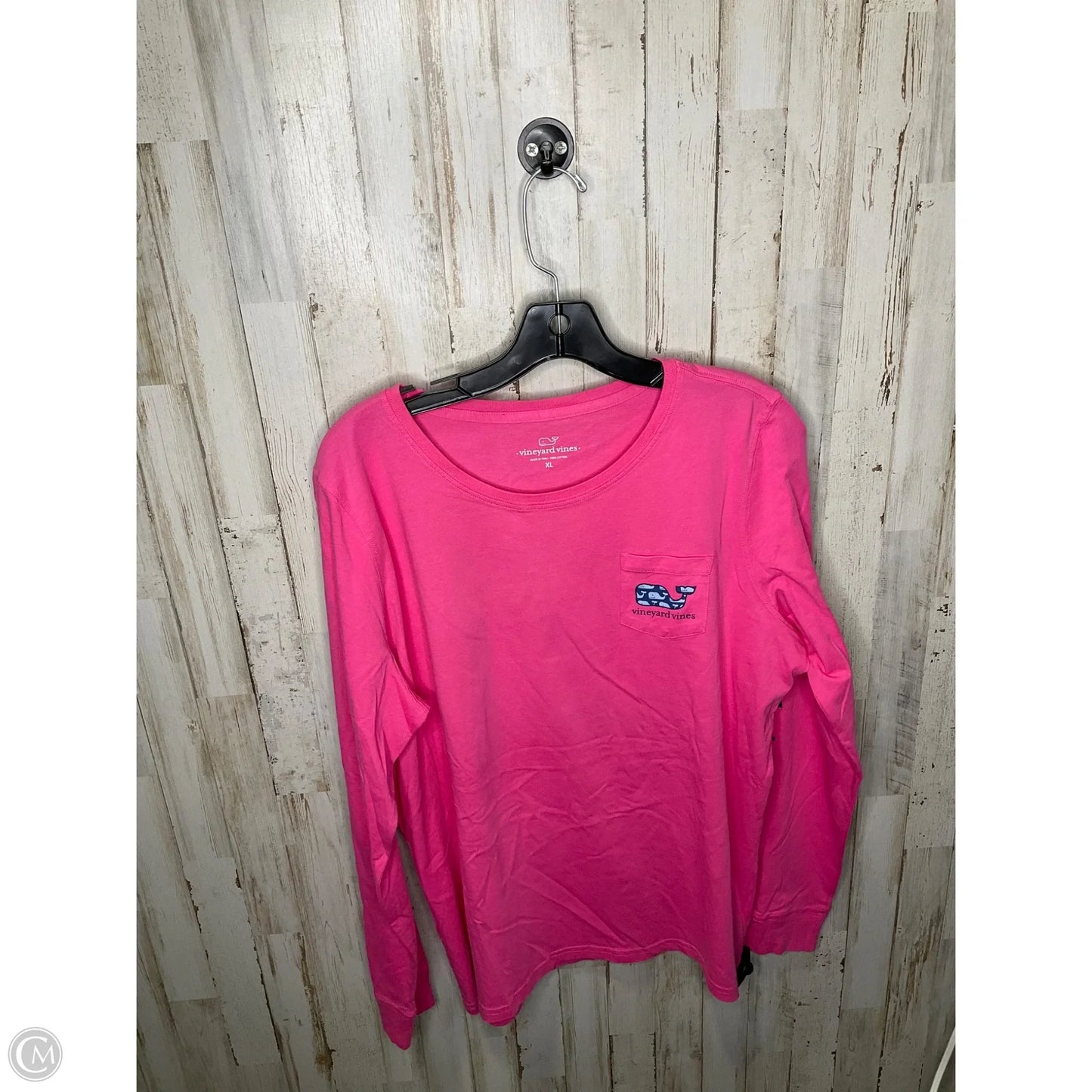 Top Long Sleeve By Vineyard Vines In Pink, Size: Xl