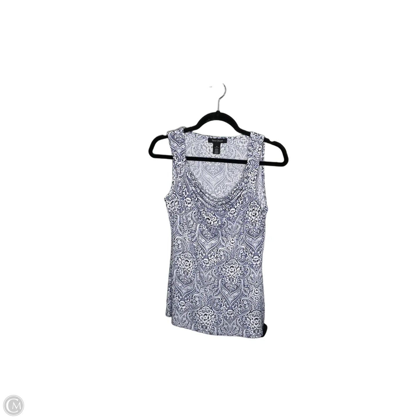 Top Sleeveless By White House Black Market In Blue & White, Size: Xs