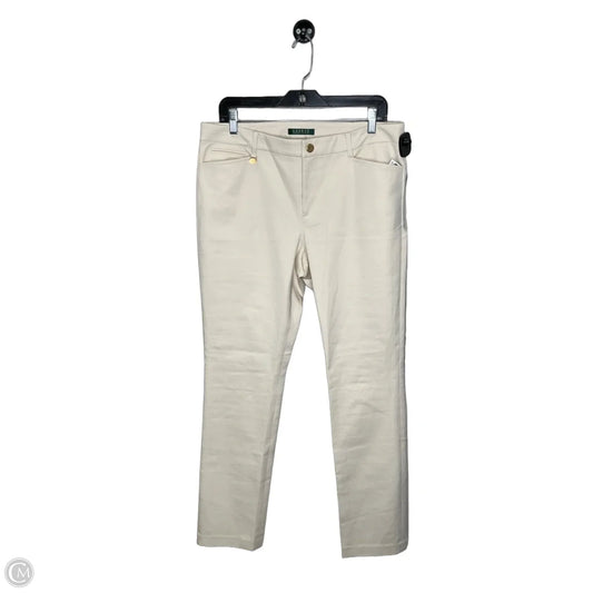 Pants Chinos & Khakis By Lauren By Ralph Lauren In Cream, Size: 12
