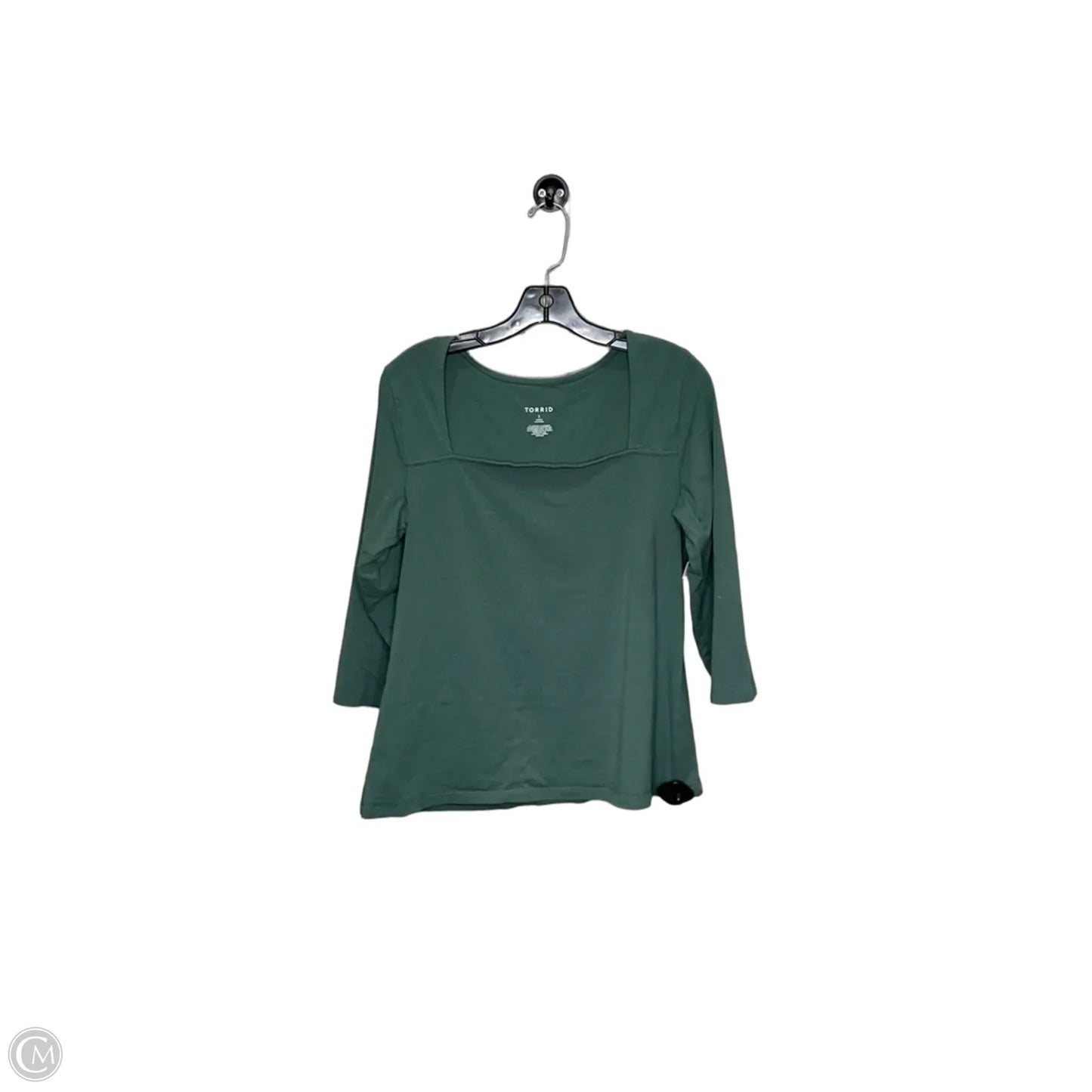 Top Long Sleeve By Torrid In Green, Size: 1x