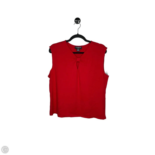 Top Short Sleeve By Liz Claiborne In Red, Size: Xlp