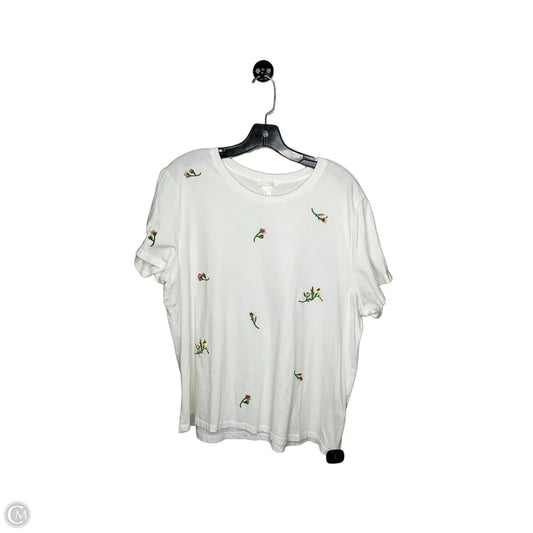 Top Short Sleeve By H&m In White, Size: Xl