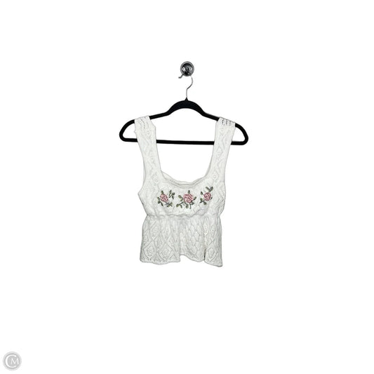 Top Sleeveless By Pink Rose In White, Size: S