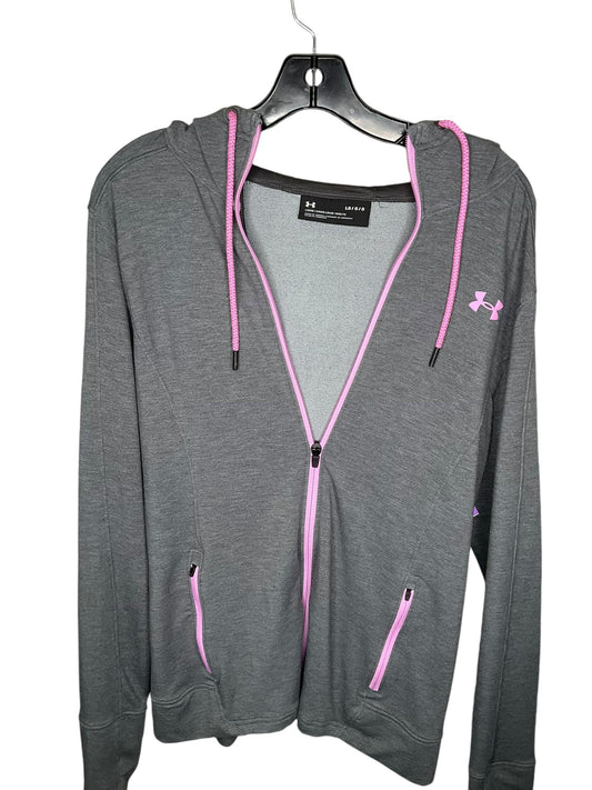 Athletic Jacket By Under Armour In Grey, Size: L