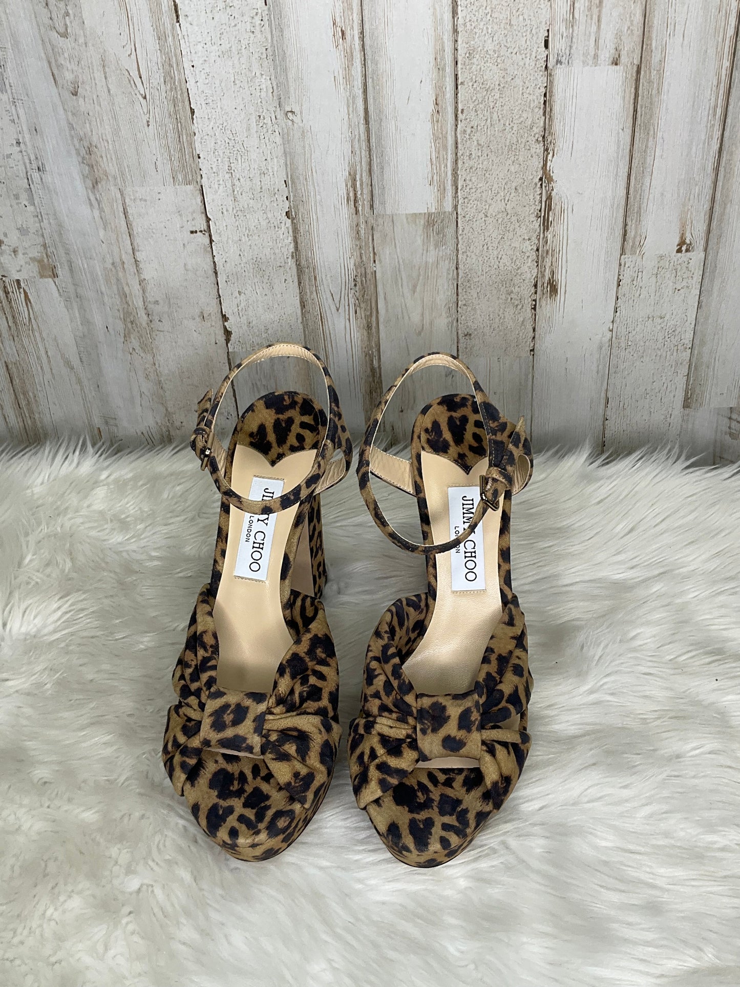 Animal Print Shoes Heels Block Jimmy Choo, Size 10