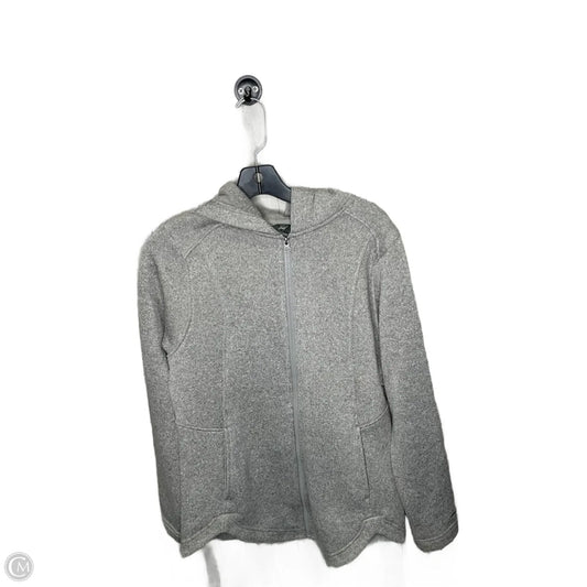Jacket Fleece By Eddie Bauer In Grey, Size: L