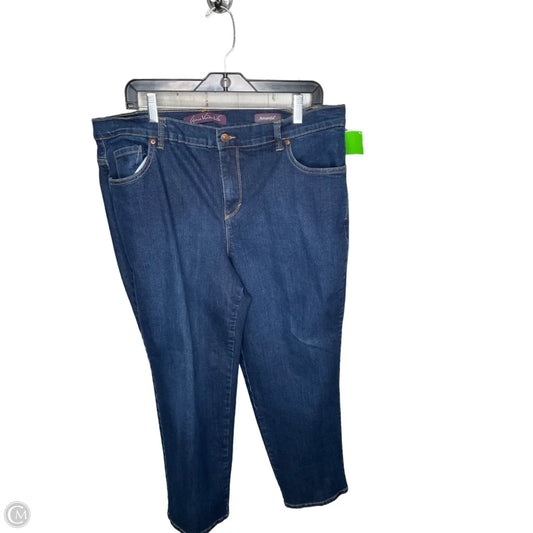 Jeans Cropped By Gloria Vanderbilt In Blue Denim, Size: 16