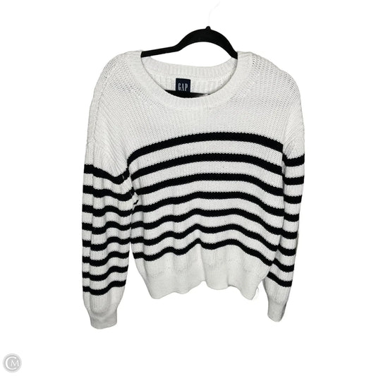 Sweater By Gap In Blue & White, Size: L