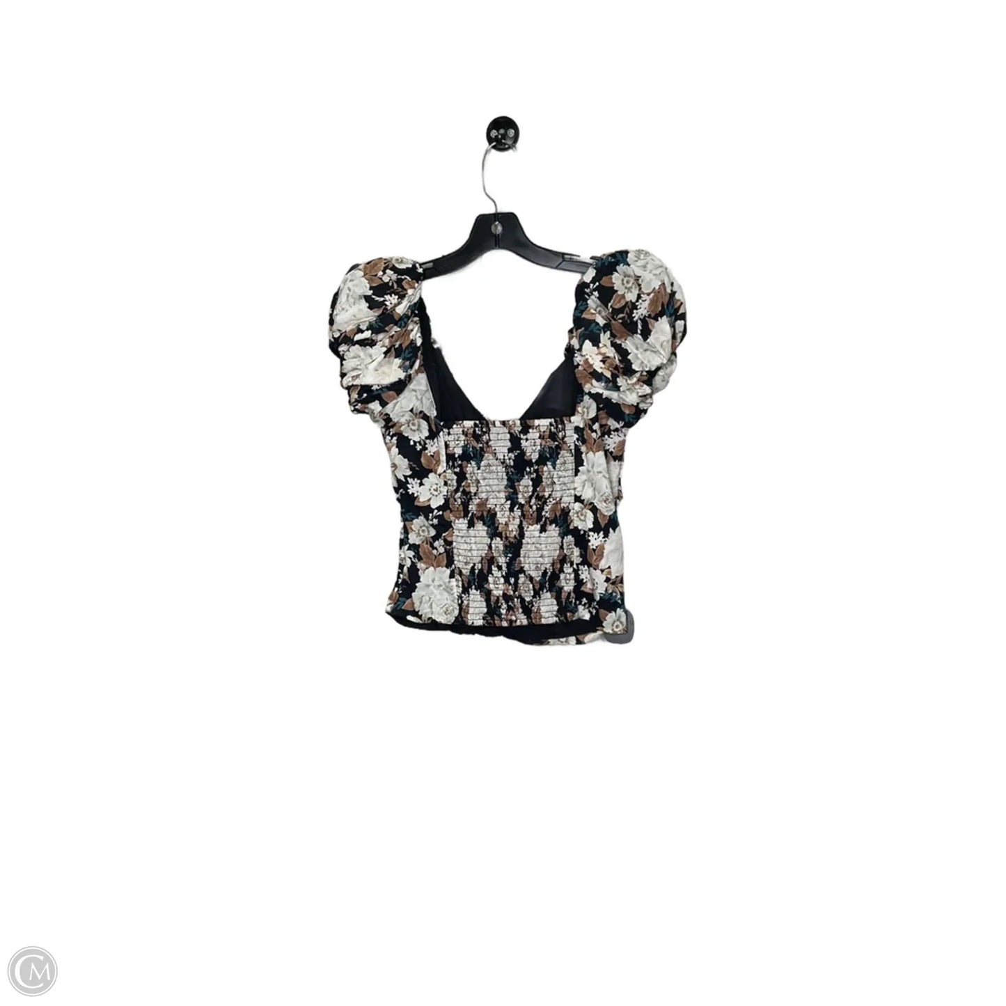 Top Short Sleeve By Abercrombie And Fitch In Floral Print, Size: M