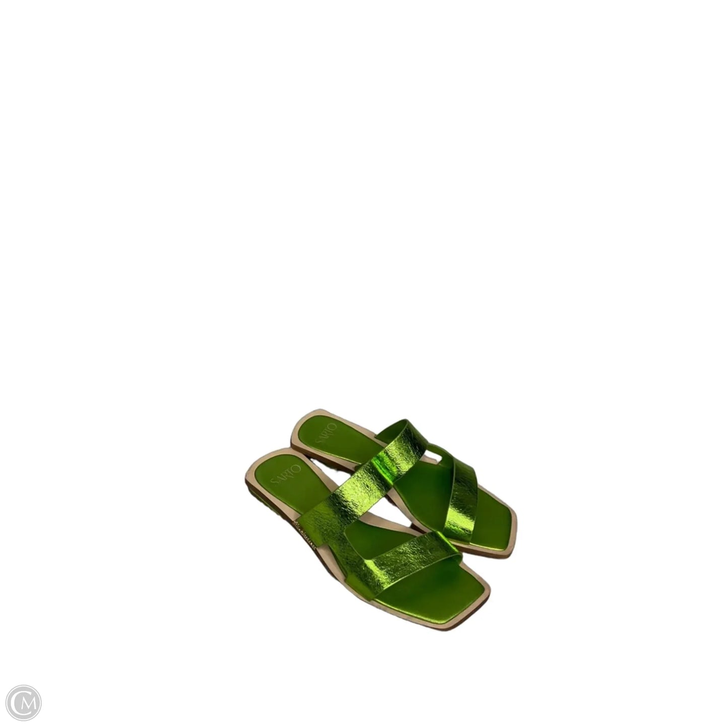 Sandals Flats By Clothes Mentor In Green, Size: 7.5
