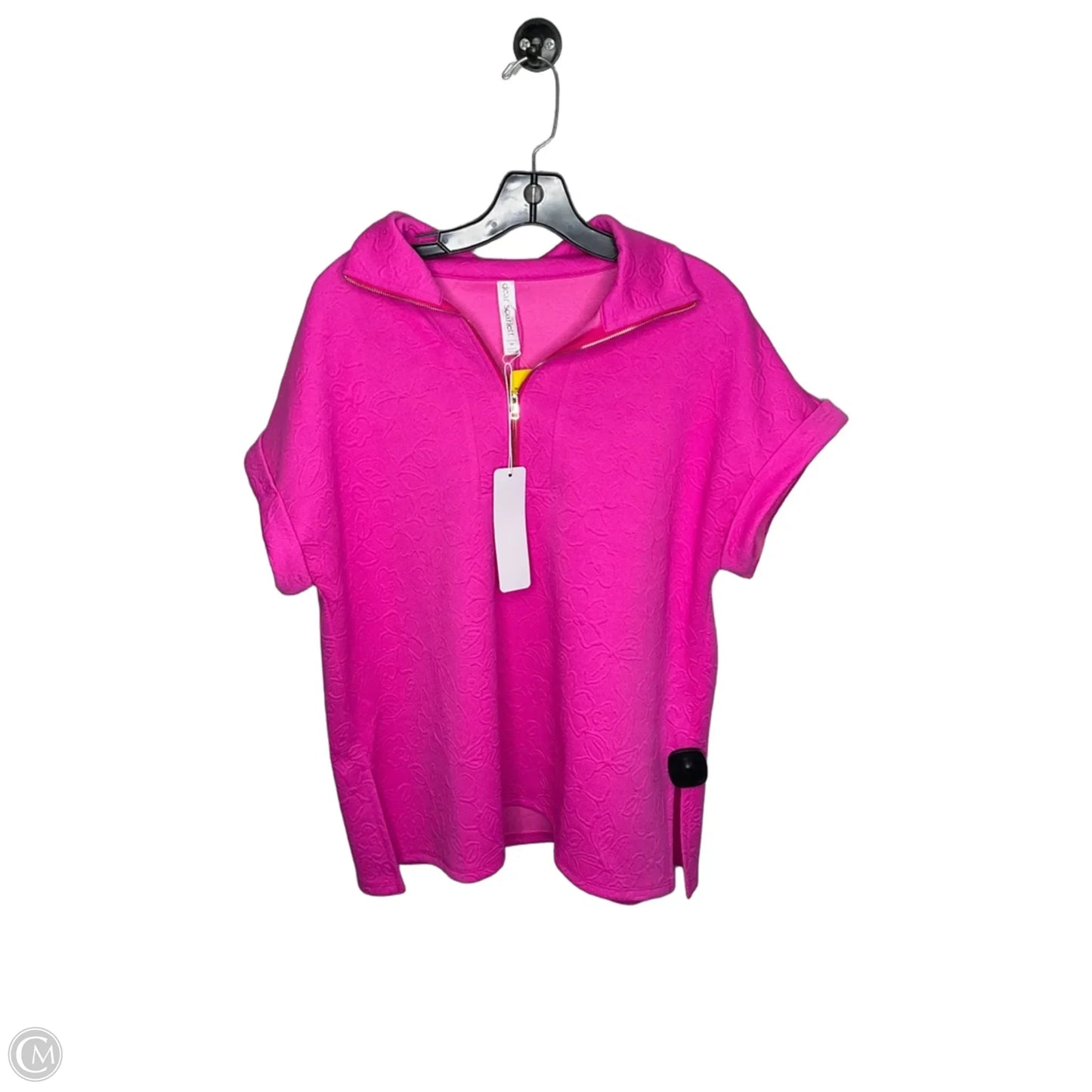 Top Short Sleeve By Dear Scarlett In Pink, Size: M