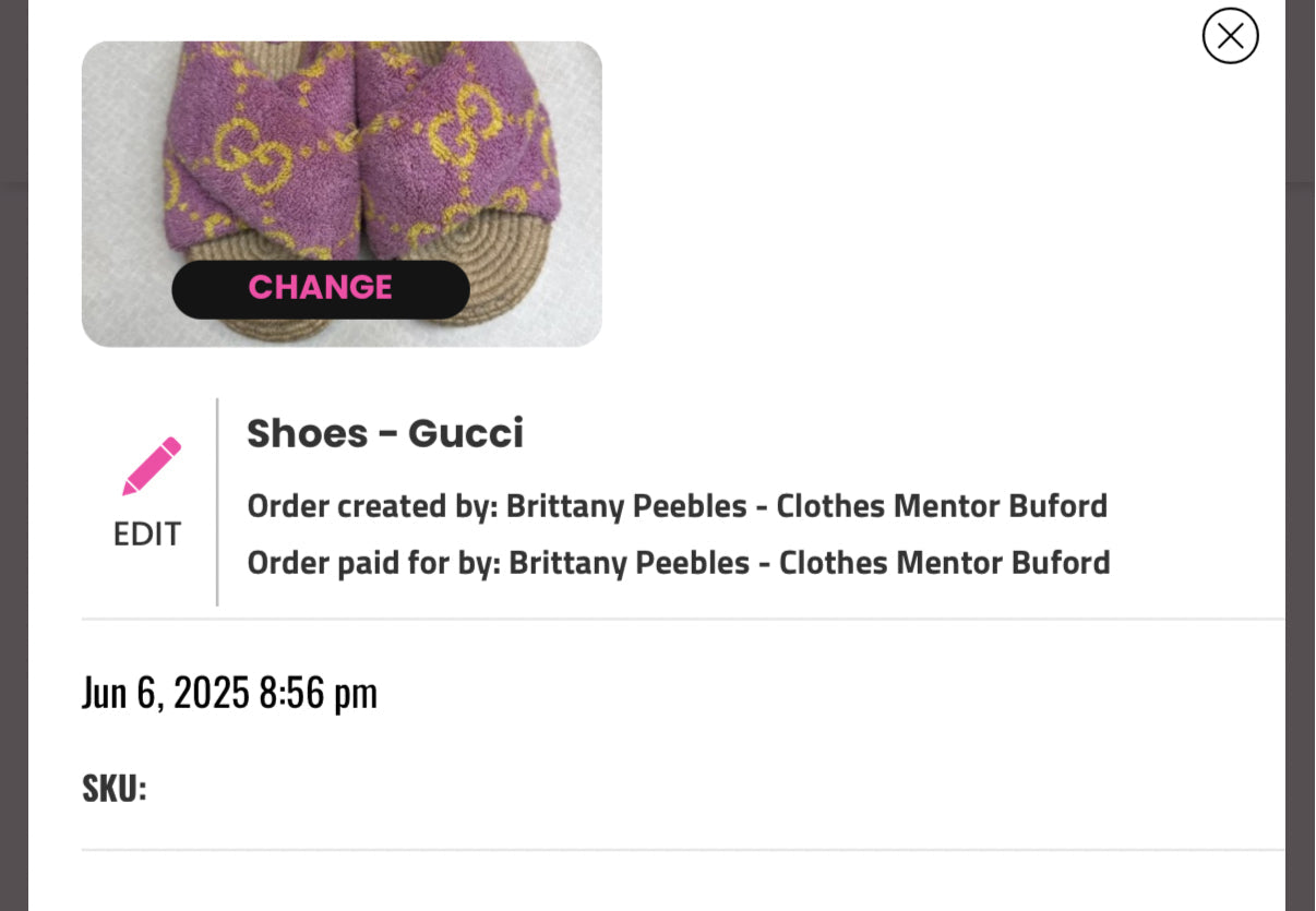 Sandals Luxury Designer By Gucci In Purple, Size: 8