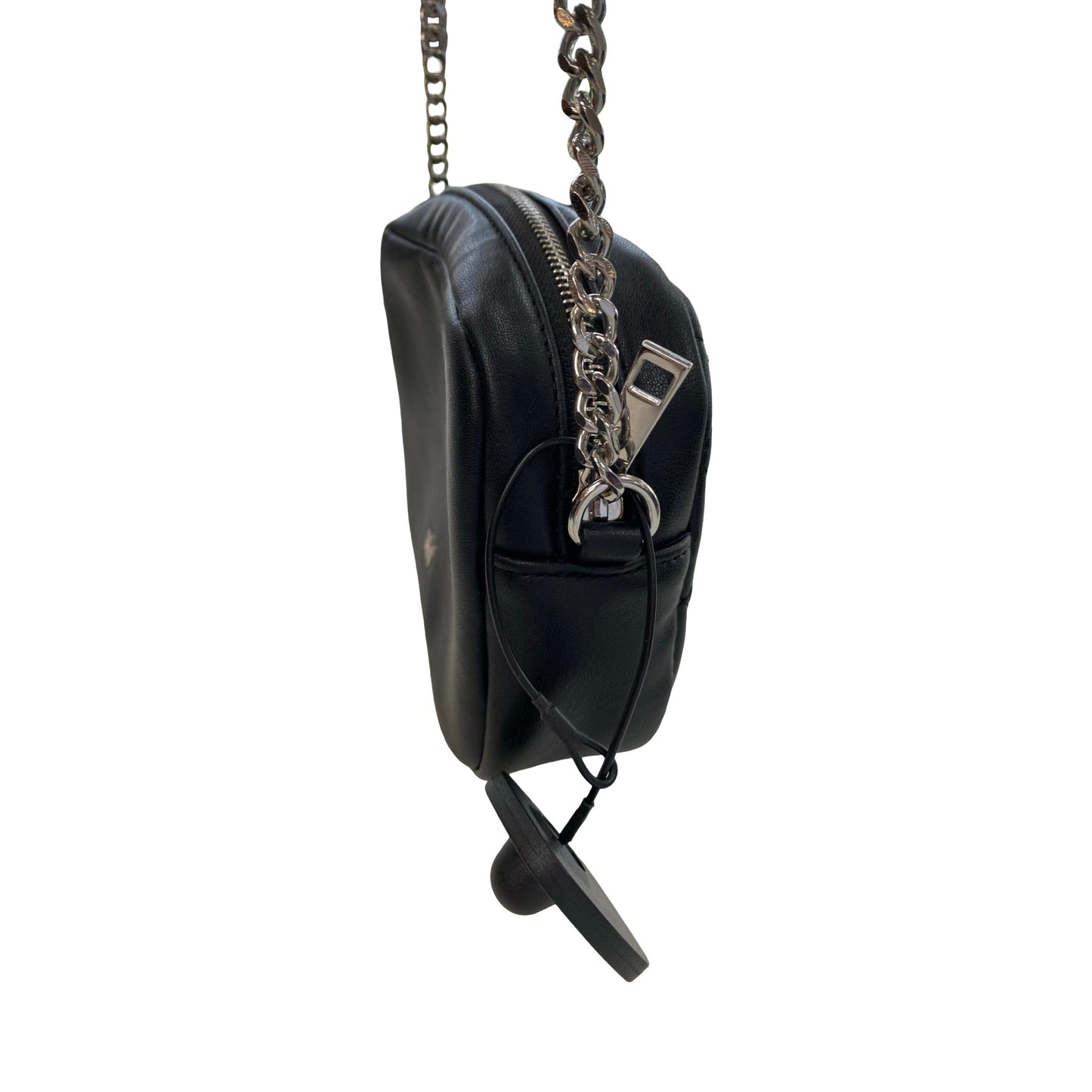Handbag Designer By Rebecca Minkoff In Black & Silver, Size:Small