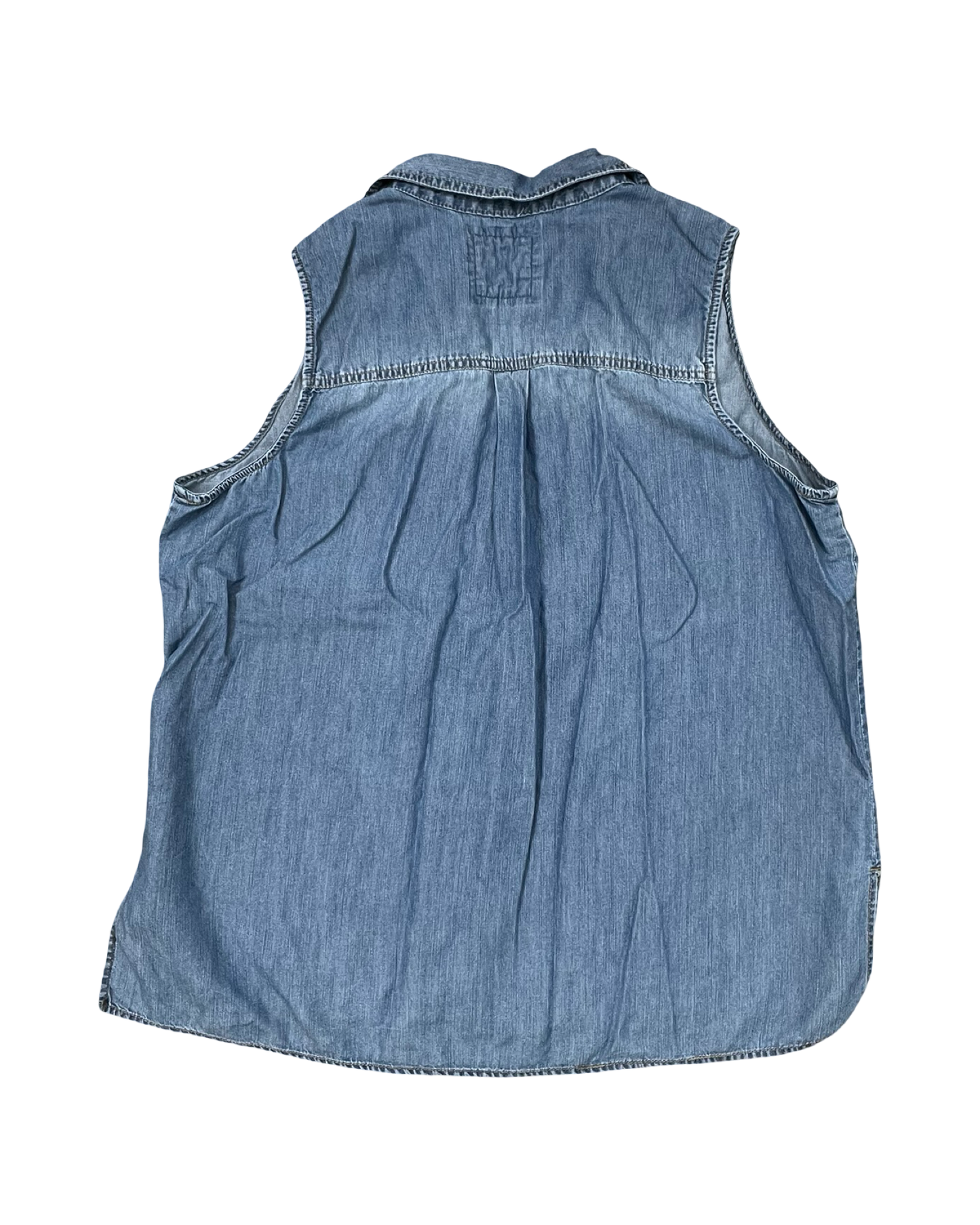 Top Sleeveless By Sonoma In Blue Denim, Size:Xlp