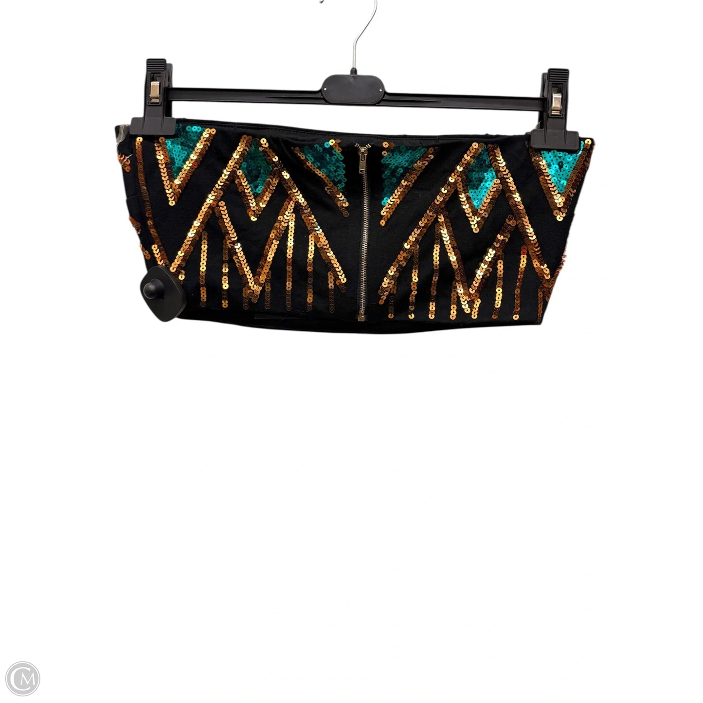 Top Sleeveless By Fashion Nova In Blue & Gold, Size: M