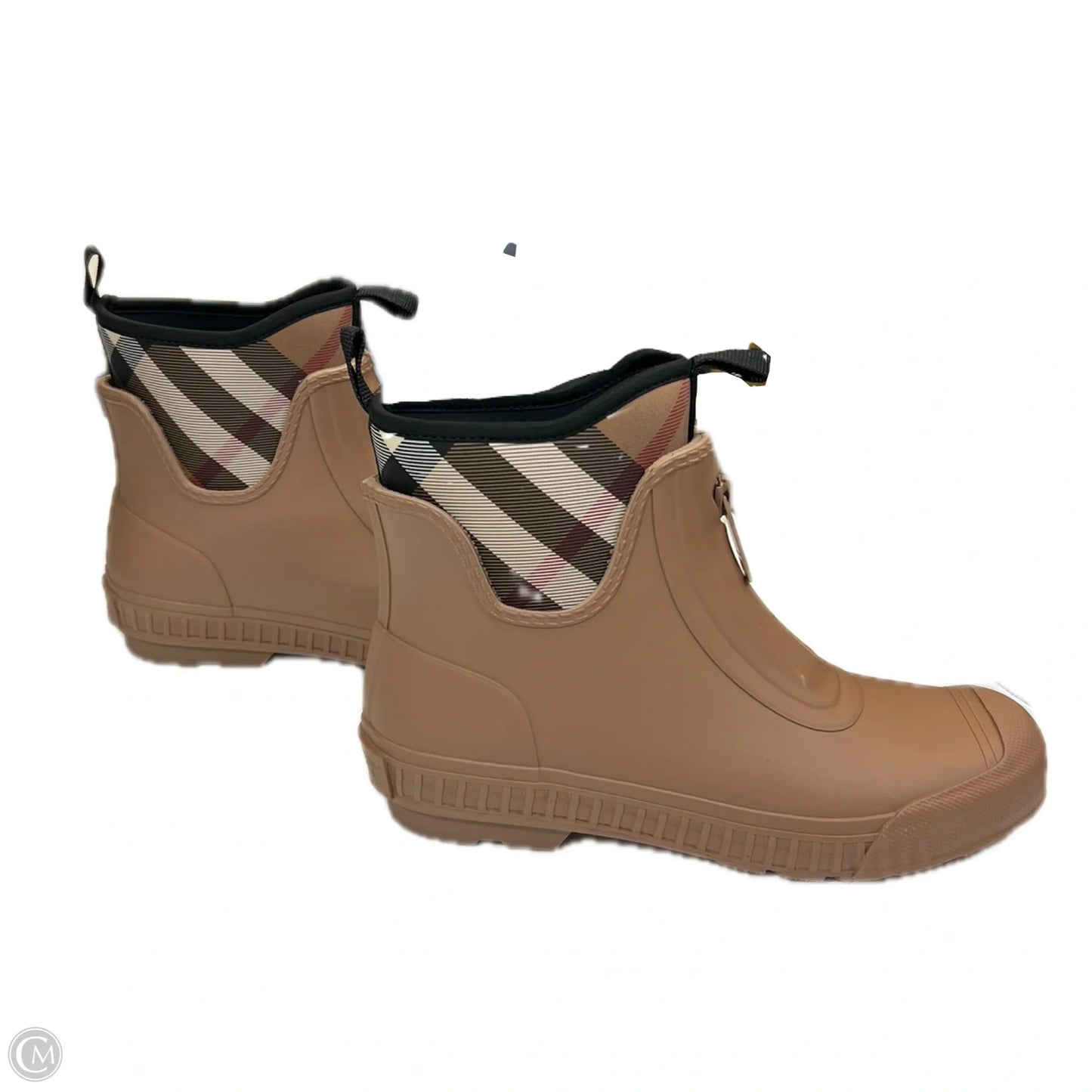 Boots Rain By Burberry In Plaid Pattern, Size: 9.5