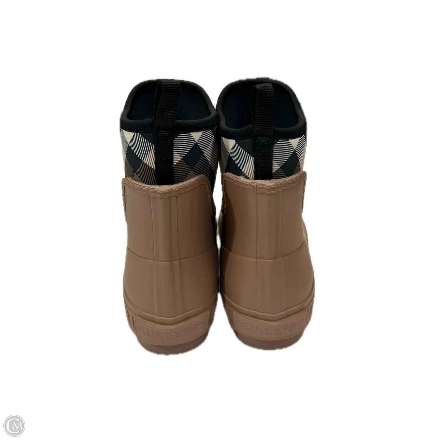 Boots Rain By Burberry In Plaid Pattern, Size: 9.5