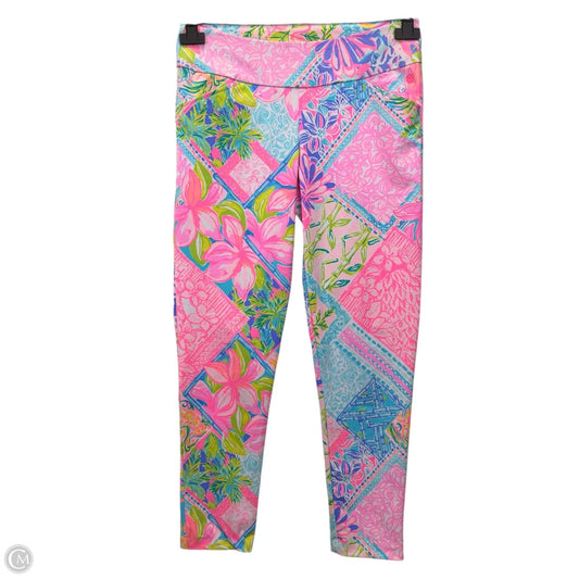 Athletic Leggings By Lilly Pulitzer In Green & Pink, Size: 8