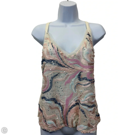 Top Sleeveless Designer By Tiny In Blue & Pink, Size: S