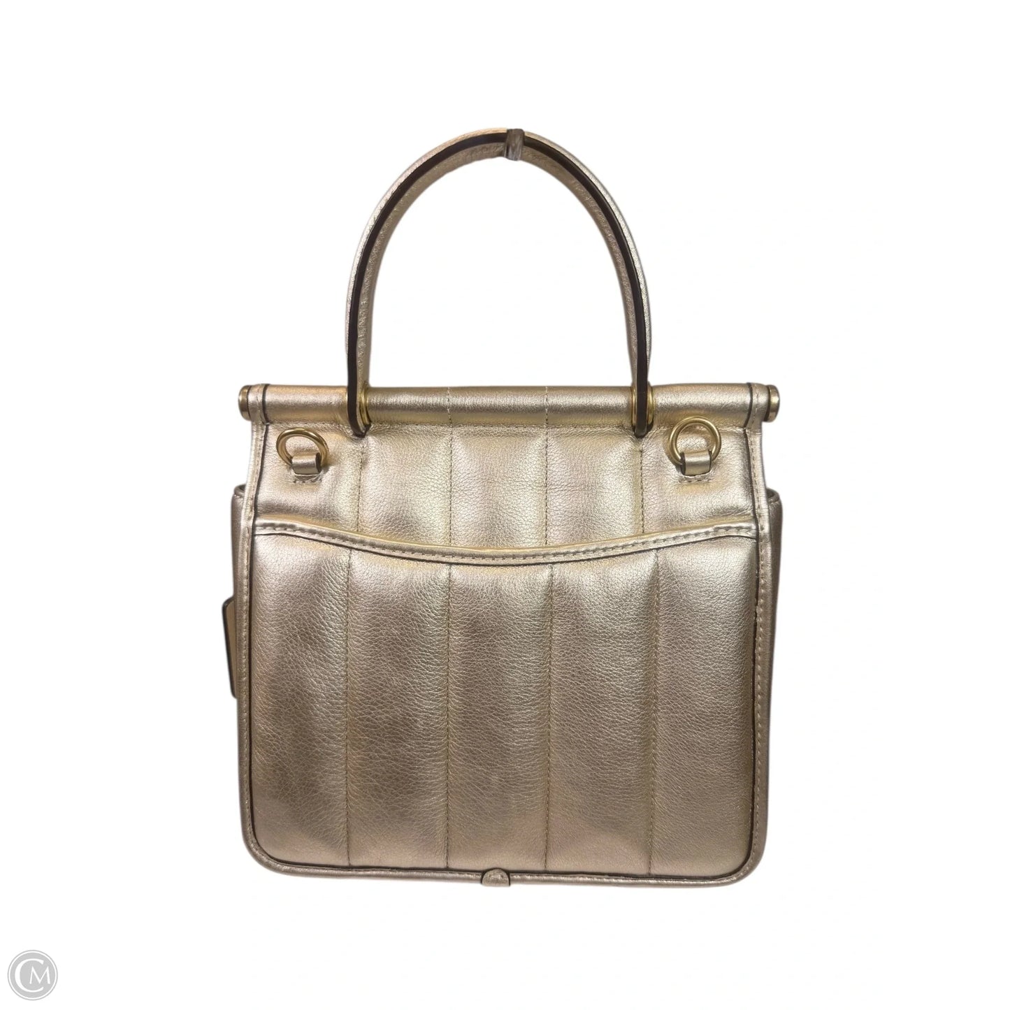 Handbag Leather By Coach, Size: Small
