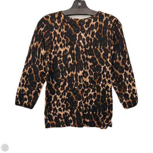 Sweater Cashmere By Talbots In Animal Print, Size: Sp