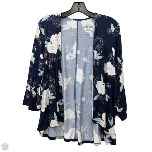 Kimono By Torrid In Blue & White, Size: 1x