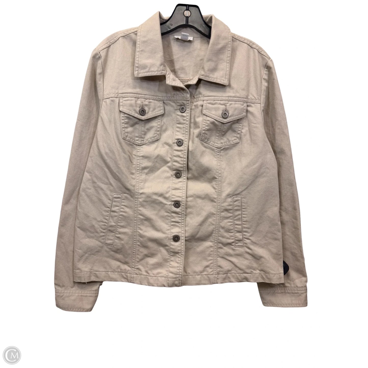 Jacket Denim By Charter Club In Tan, Size: Xl